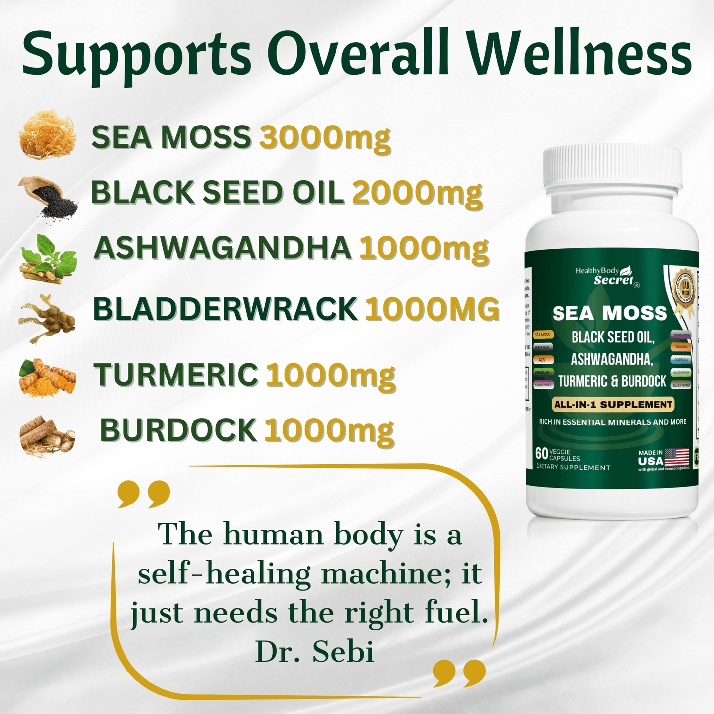 #ALL - IN - 1 SEA MOSS CAPSULES# - #Healthy Body Secret®#ALL - IN - 1 BERBERINE CAPSULES#Healthy Body Secret®###